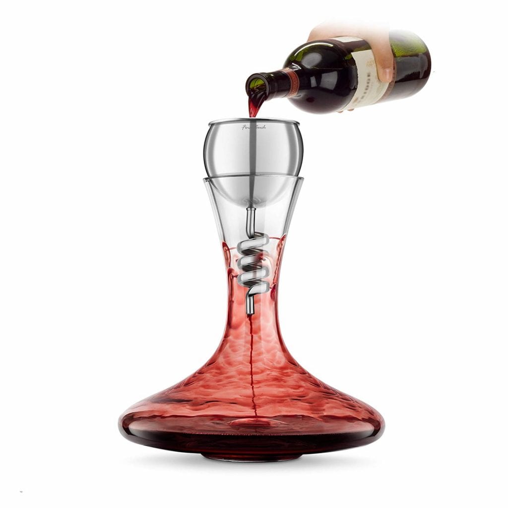 Stainless Steel Twister Aerator and Decanter - Exceptional Gift Ideas for Couples Who Have Everything