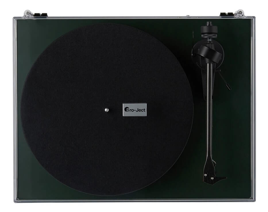 unique 50th birthday gifts for men - Handcrafted Three-Speed Turntable which is colored black with dark green